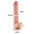 Lovetoy Sliding-Skin - kahekordse kihiga iminapaga dildo - 23cm (naturaalne)