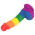 Lovetoy Prider - elutruu vedel silikoonist dildo - 19 cm (vikerkaar)