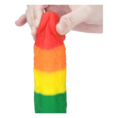   The product name translated from Hungarian to English is: Estonian Lovetoy Prider - Lifelike Liquid Silicone Dildo - 19cm (Rainbow)""