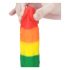 Lovetoy Prider - elutru vedelik silikoonist dildo - 19cm (vikerkaar) 