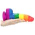 Lovetoy Prider - elutruu vedel silikon dildo - 19cm (vikerkaar)