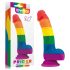 Lovetoy Prider - elutruu vedel silikon dildo - 19cm (vikerkaar)