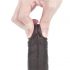 Lovetoy Libisev-Nahk - kahekordne iminapaga dildo - 18cm (pruun) 