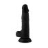 Hr. Ebaviisakas - iminapaga, munanditega elutruu dildo - 19cm (must) 