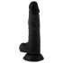 Mr. Rude - kleepuv põhjaga naturaalne dildo, 19 cm (must)