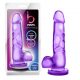 bjours Sweet N Hard 4 - jalgade ja munanditega dildo (lilla) 