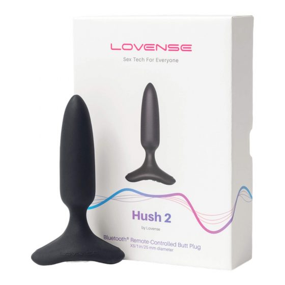 LOVENSE Hush 2 XS - laetav aku väike anaalvibraator (25mm) - must