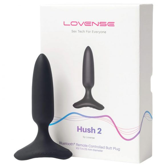 LOVENSE Hush 2 XS - akutoitega väike anaalvibraator (25mm) - must