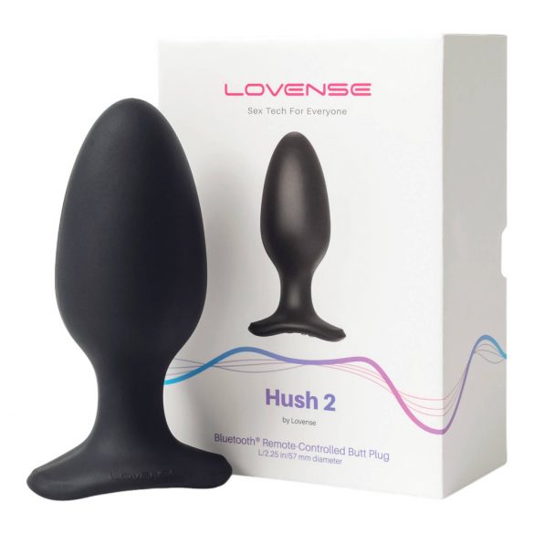 LOVENSE Hush 2 L - akuga väike anaaltapp (57mm) - must