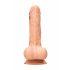 RealRock Dong 7 - naturaalne, munanditega dildo (17cm)