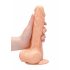 RealRock Dong 8 - elutru, munanditega dildo (20 cm) - naturaalne