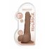 RealRock Dildo 8 - elutru munanditega dildo (20cm) - tume naturaalne