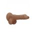 RealRock Dong 8 - elutru munandita dildo (20 cm) - tume loomulik 