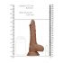 RealRock Dong 8 - elutru munandita dildo (20 cm) - tume loomulik 