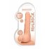 RealRock Dong 10 - elutru mütsidega dildo (25 cm) - nahkjas 