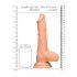 RealRock Dong 10 - elutru mütsidega dildo (25 cm) - nahkjas 