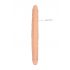 RealRock Kaheotsaline Dildo 14 - topelt dildo (36cm) - naturaalne 