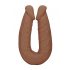 RealRock Double Dong 18 - topelt dildol (46 cm) - tume naturaal 