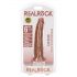 RealRock Slim - iminappadega realistlik dildo 15,5cm (tumed naturaalne)