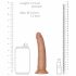 RealRock Slim - iminapaga realistlik dildos 15,5cm (tume naturaalne) 