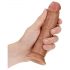 RealRock - iminappadega realistlik dildo - 15,5cm (tume naturaalne)