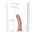 RealRock - iminappadega realistlik dildo - 15,5cm (tume naturaalne)