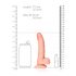 RealRock - iminapaga realistlik dildo munanditega - 15,5cm (naturaalne) 