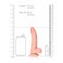 RealRock - iminapaga realistlik dildo munanditega - 15,5cm (naturaalne) 