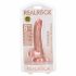 RealRock - iminapaga realistlik dildo munanditega - 15,5cm (naturaalne) 