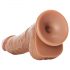 RealRock - iminapinnaga munandiga dildo - 15,5 cm (tume naturaalne)