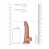 RealRock - iminapinnaga munandiga dildo - 15,5 cm (tume naturaalne)