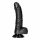 RealRock - iminapaga, munanditega realistlik dildo - 15,5cm (must) 