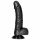 RealRock - iminapaga, munanditega realistlik dildo - 15,5cm (must) 