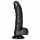 RealRock - iminappadega realistlik dildo munanditega - 15,5 cm (must)