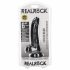 RealRock - iminapaga, munanditega realistlik dildo - 15,5cm (must) 