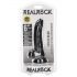 RealRock - iminappadega realistlik dildo munanditega - 15,5 cm (must)