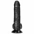 RealRock - iminapaga, munanditega realistlik dildo - 15,5cm (must) 