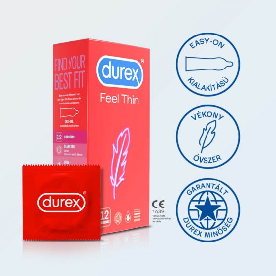 Durex Feel Thin - elutru tunde kondoomeja (12 tk)