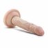 Dr. Skin 5 - reaalse haardekinnitusega dildo - naturaalne (14,5 cm) 