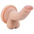 Dr. Skin 4 - realistlik munanditega iminapaga dildo - naturaalne (12 cm)