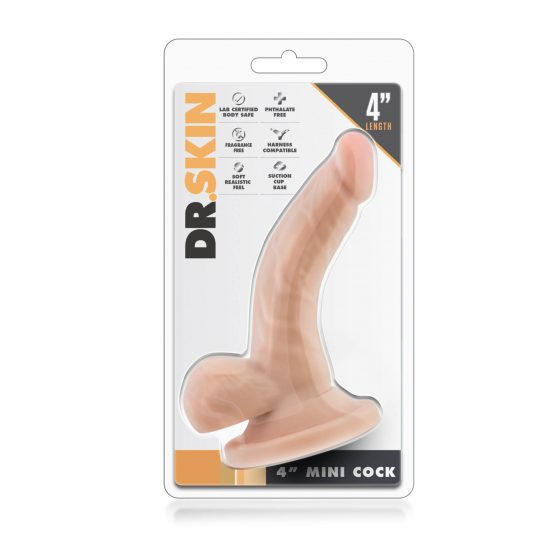 Dr. Skin 4 - iminapinnaga realistlik munanditega dildo - naturaalne (12cm)