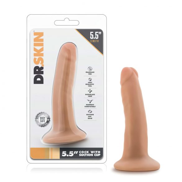 Dr. Skin 5,5 - iminapaga elutru dildo - naturaalne (14cm)