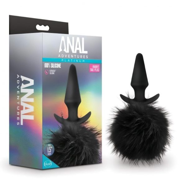 Anal Adventures Platinum - anaaltapp nyhännasabaga (must)