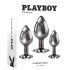 Playboy - anaaldildode komplekt - 3-osaline (hõbedane)