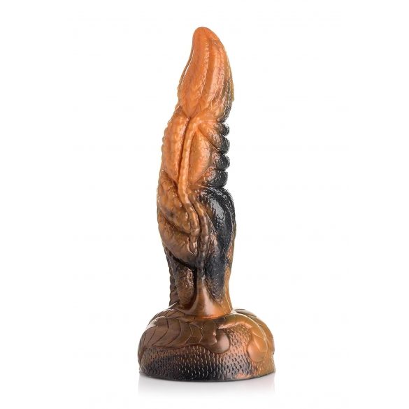 Creature Cocks Laastaja - tekstuuriga silikoonist dildovarras - 20cm (oranž) 