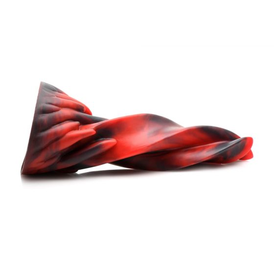 Creature Cocks Hell Kiss - keeratud silikoonist dildo - 19cm (punane)