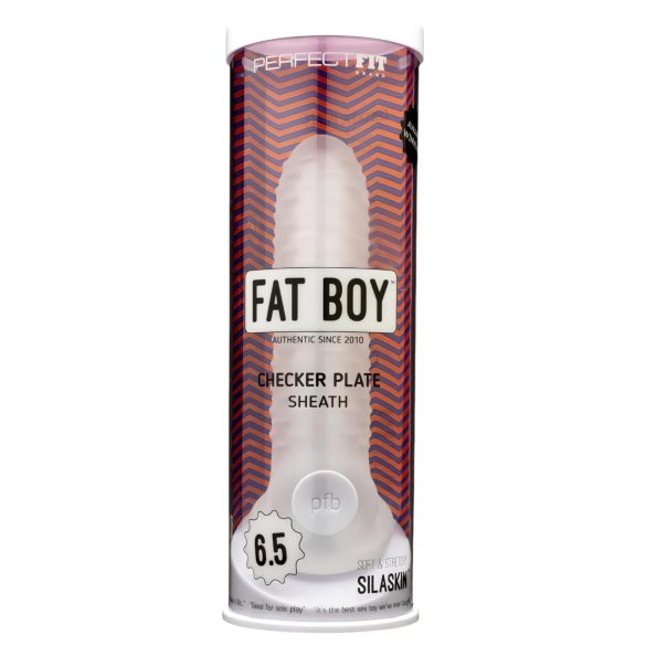 Fat Boy Checker Box - peenisekate (17cm) - piimjasvalge 