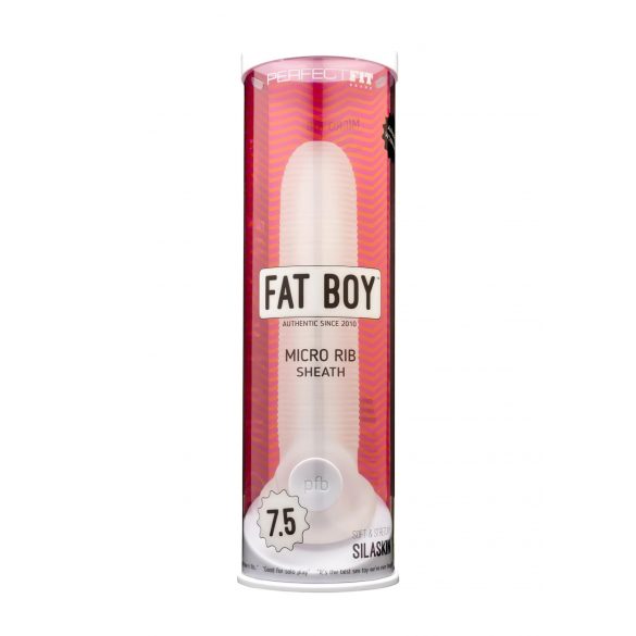 Fat Boy ribitud katte (19cm) - piimvalge