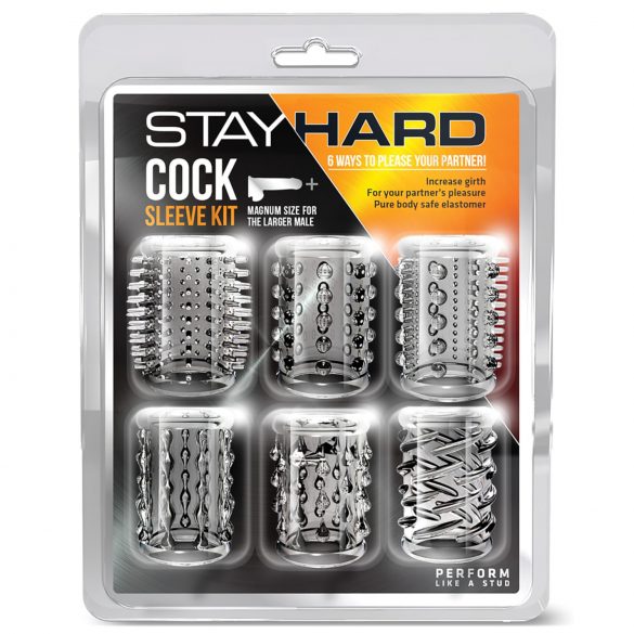 Stay Hard - peeniserõngaste komplekt - läbipaistev (6 tk)