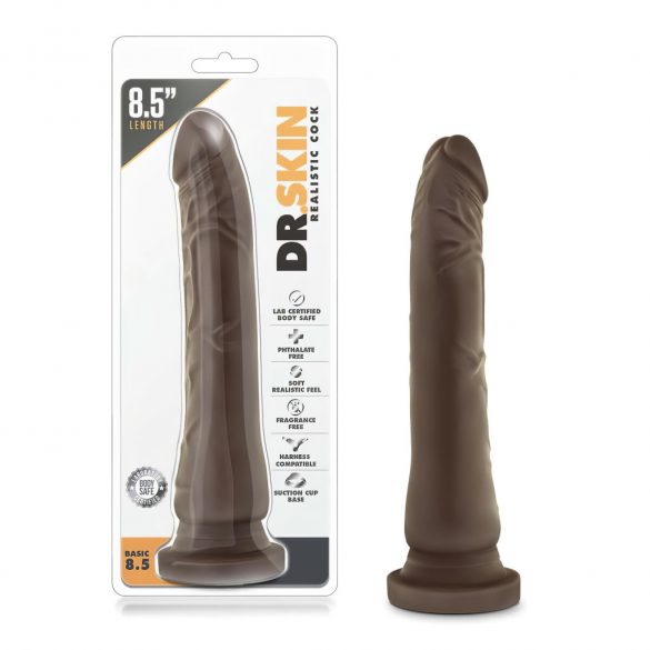 Dr. Skin 8,5 - iminappadega realistlik dildo - pruun (20,5cm) 